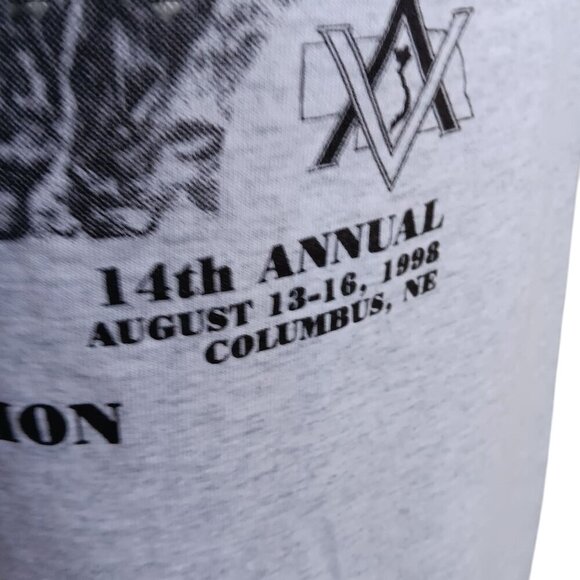 Vintage 1990's Mens Tee Small NEBRASKA VIETNAM VETERANS REUINION T-shirt POW MIA - Picture 3 of 6